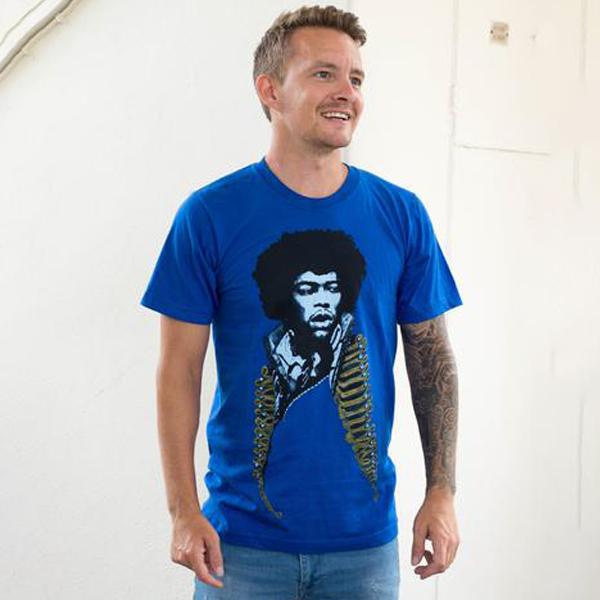 Jimi Hendrix Short Sleeves Tee (unisex) by Robert Bowen - Robert Bowen Tees