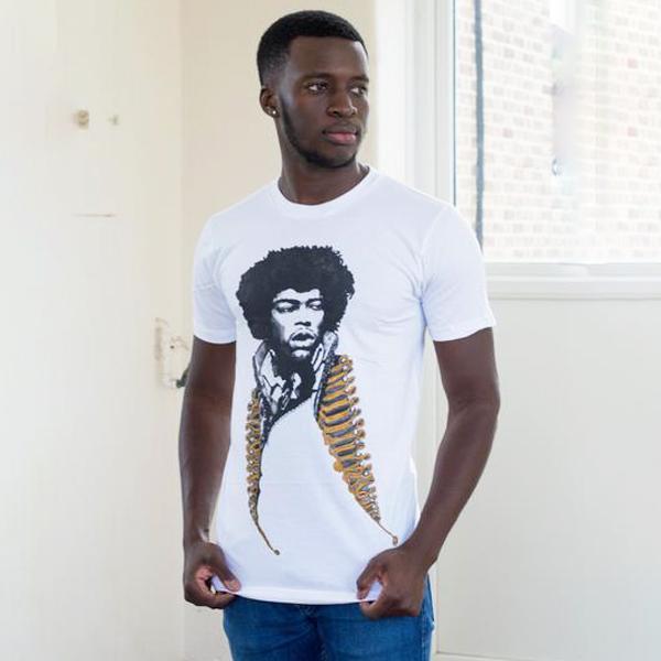 Jimi Hendrix Short Sleeves Tee (unisex) by Robert Bowen - Robert Bowen Tees