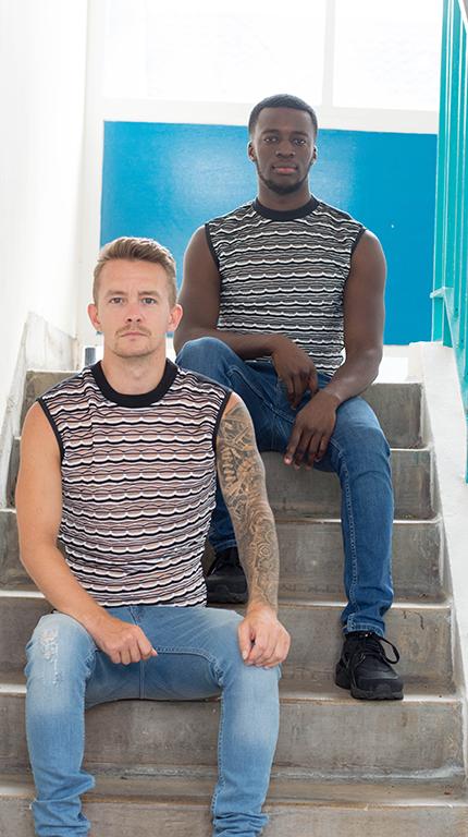 Men Designer's Tank Top Sheer Front Knitted Back/Sample Sale - Robert Bowen Tees