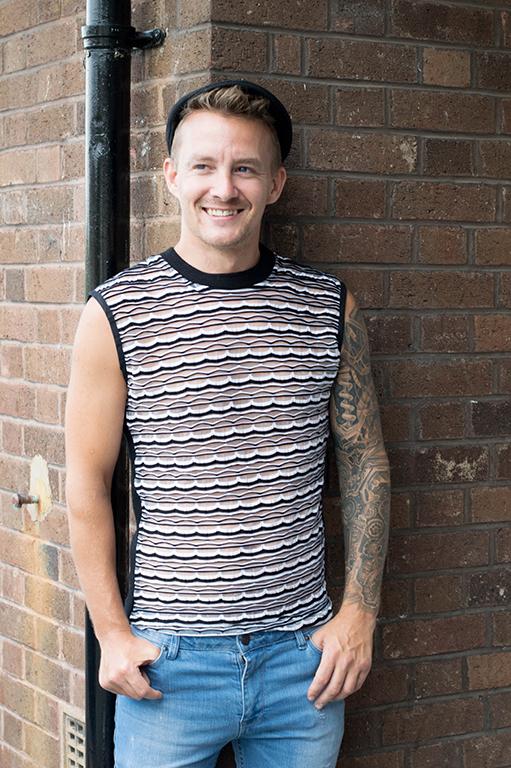 Men Designer's Tank Top Sheer Front Knitted Back/Sample Sale - Robert Bowen Tees