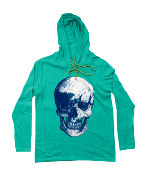 Men's Blue Skull Rolled Sleeves Tee by Robert Bowen - Robert Bowen Tees