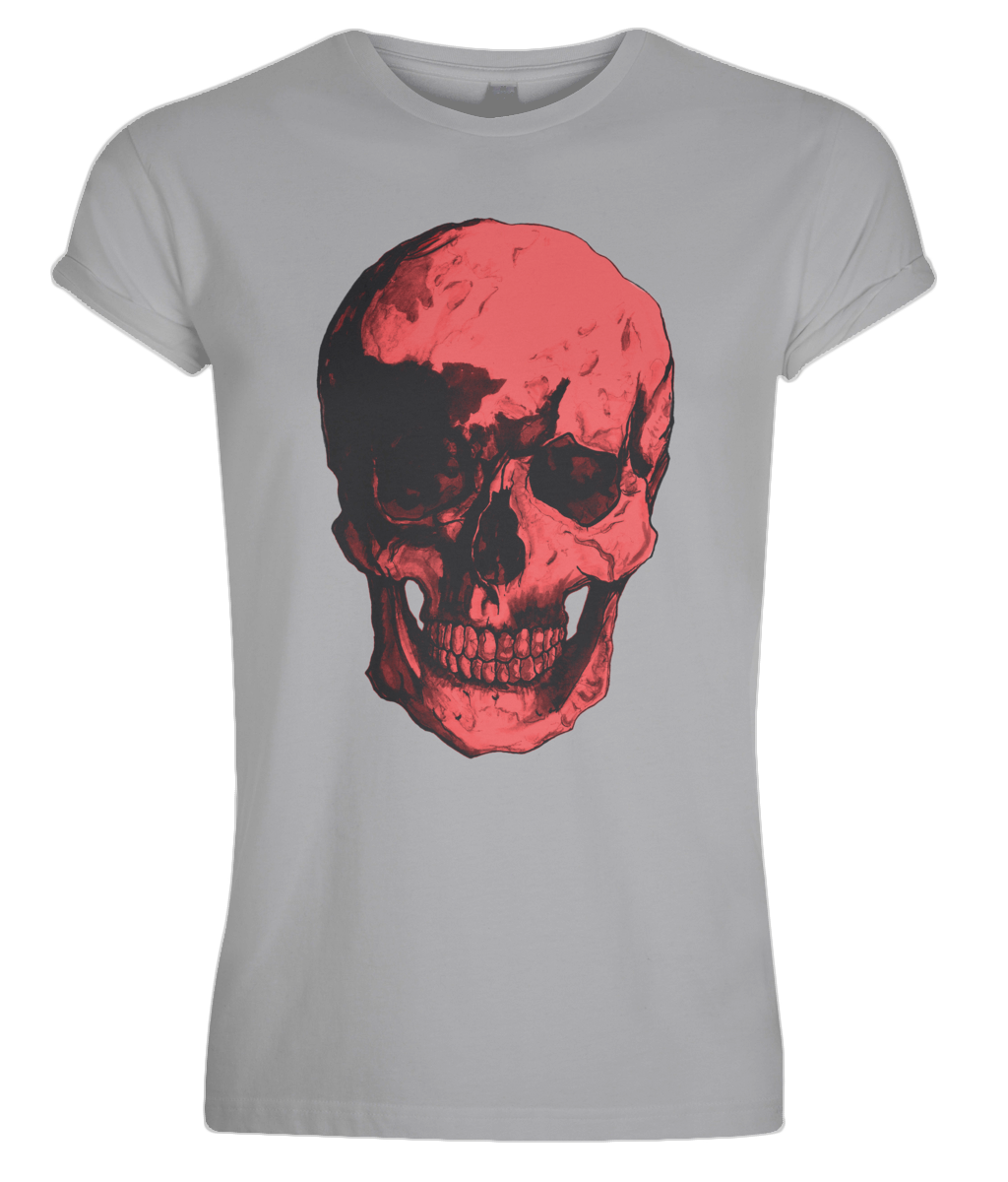 Men's Red Skull Rolled Sleeves Tee by Robert Bowen - Robert Bowen Tees