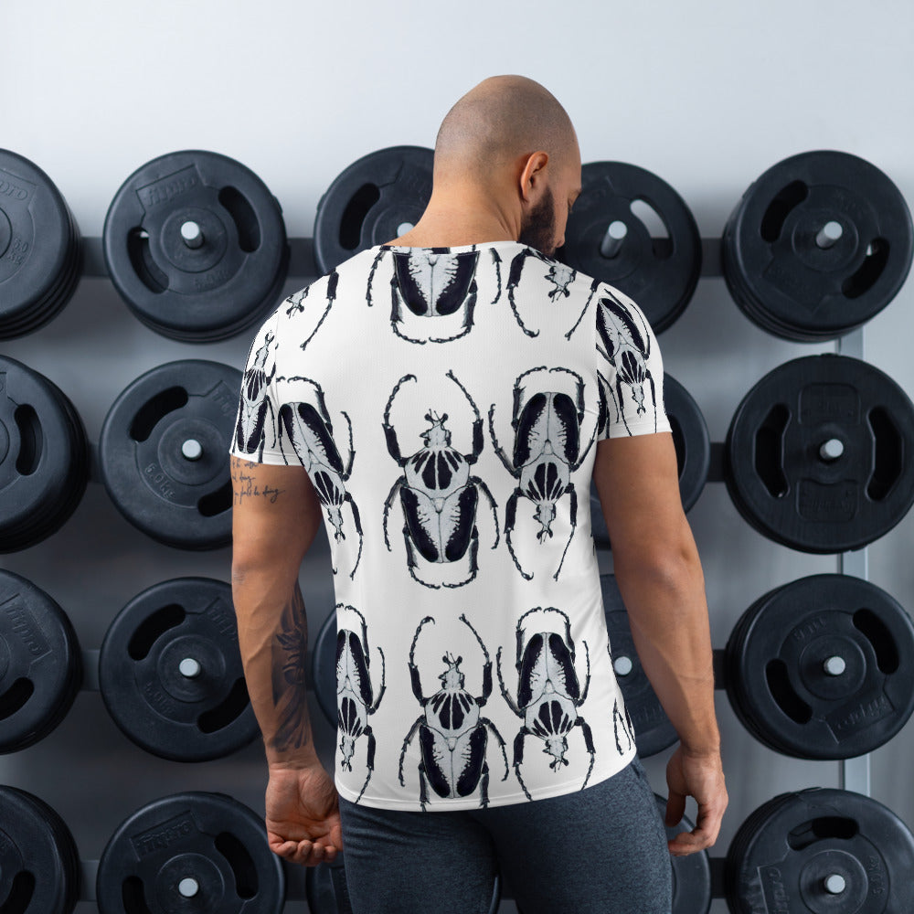 Black & White Bugs Opposites All-Over Print Men's Athletic T-shirt
