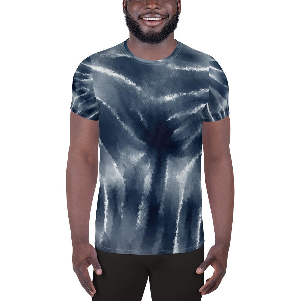 Sparks Tie-Dye All-Over Print Men's Athletic T-shirt designed by Robert Bowen