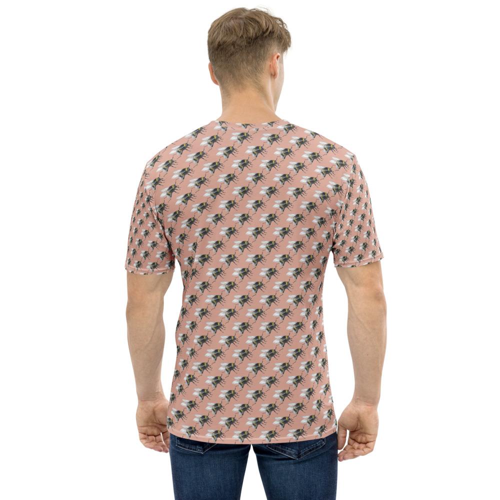 Men's Bees Nest Dusty Pink T-Shirt by Robert Bowen