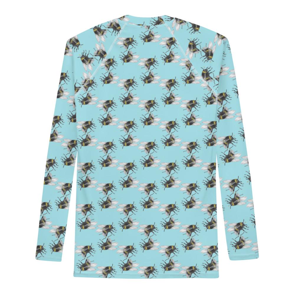 Men's Long Sleeves Tee Twin Fighting Bees by Robert Bowen