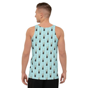 Polka Stags Unisex Tank Top Textiles by Robert Bowen