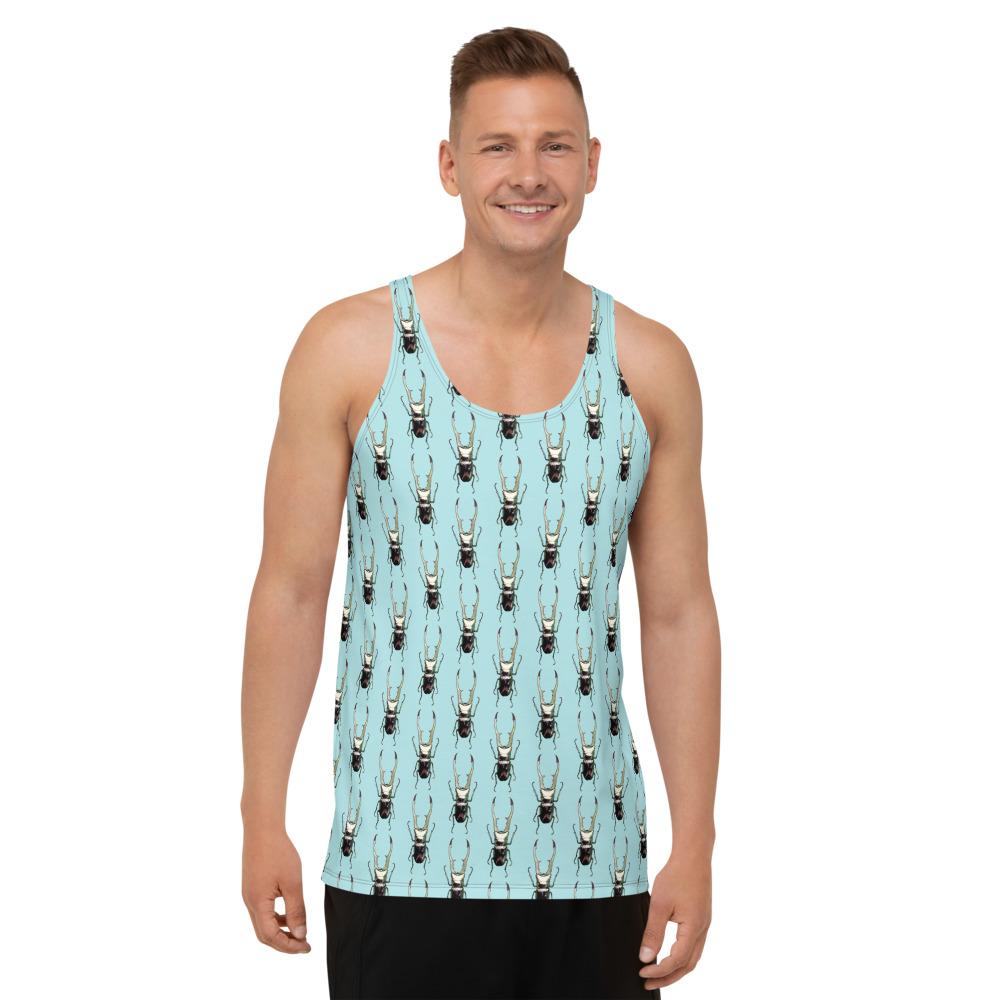 Polka Stags Unisex Tank Top Textiles by Robert Bowen