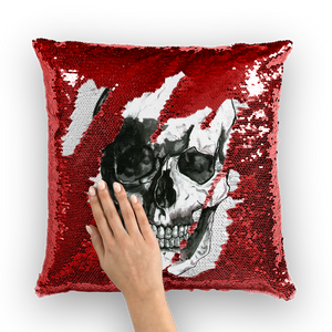 Skull by Robert Bowen ﻿Sequin Cushion Cover - Robert Bowen Tees