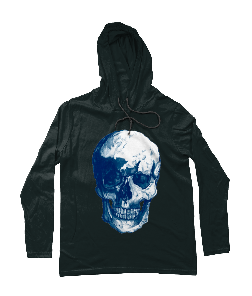 Men's Blue Skull Rolled Sleeves Tee by Robert Bowen - Robert Bowen Tees