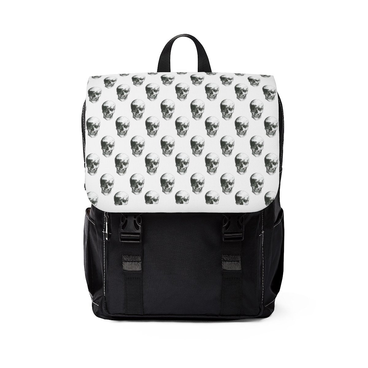 Polka Skulls Shoulder Backpack by Robert Bowen - Robert Bowen Tees