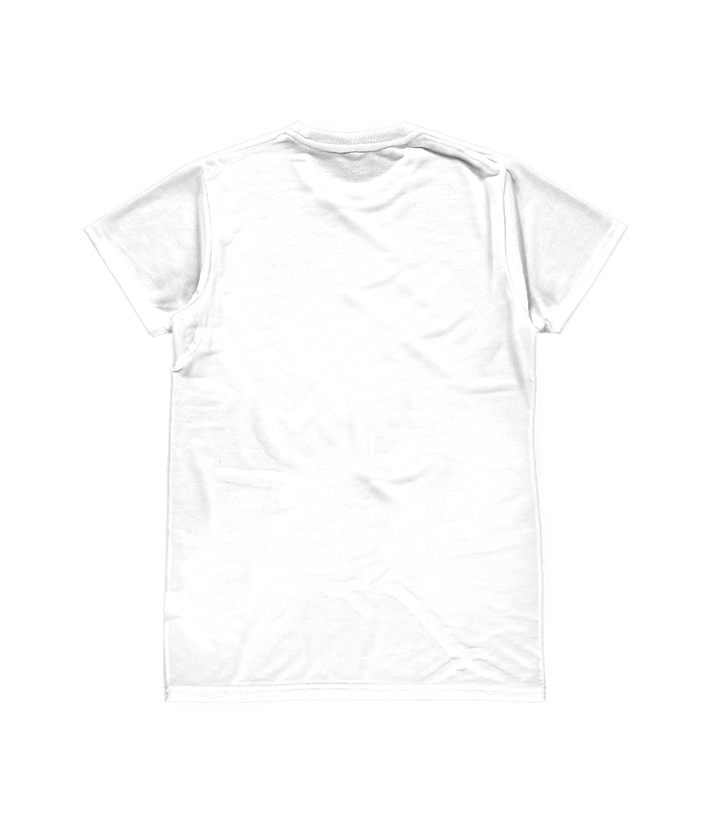 Skull Neck Sublimation White Tee