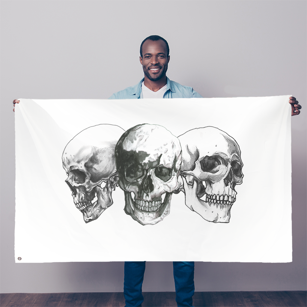 Skulls Perspectives ﻿Sublimation Flag - Robert Bowen Tees