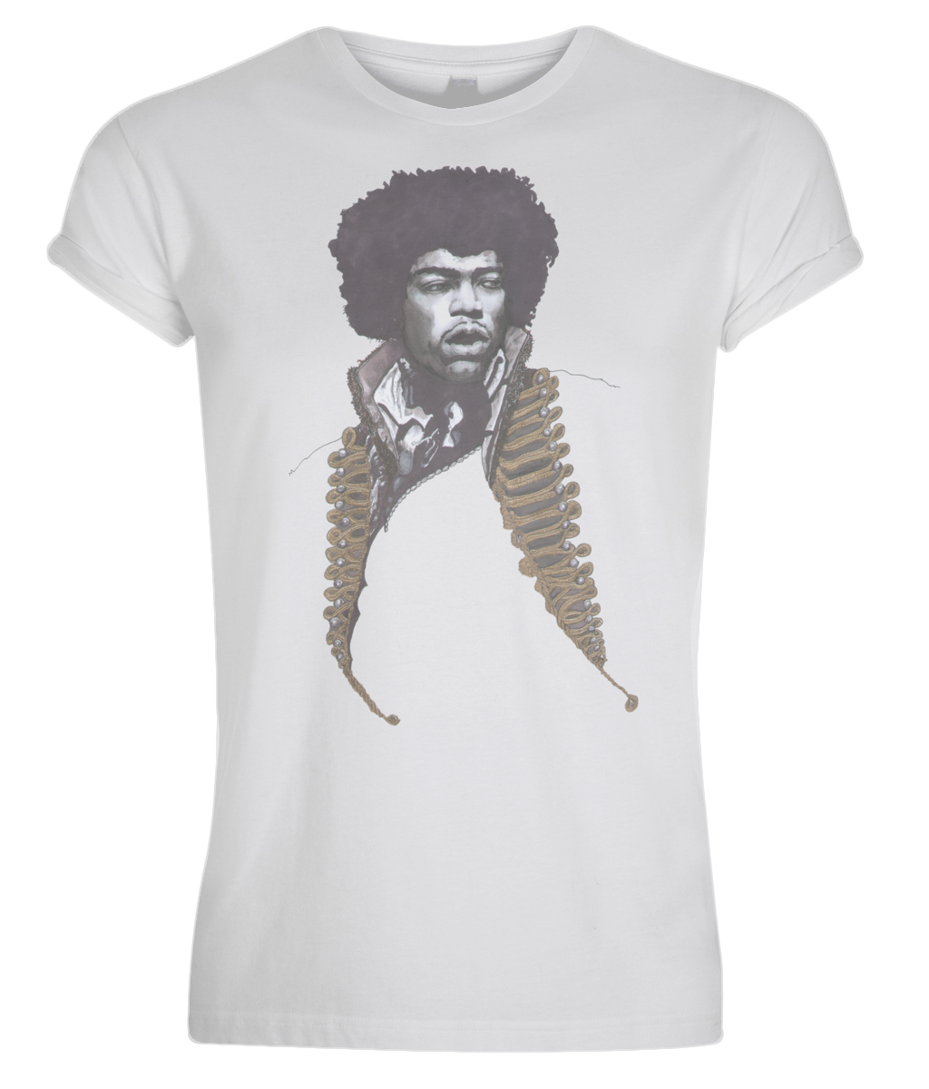 Men's Jimi Hendix Rolled Sleeves Tee by Robert Bowen - Robert Bowen Tees