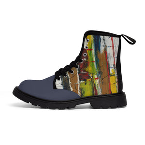 Abstract Art Men's Canvas Boots