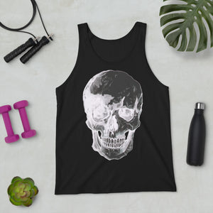 Inverted Skull Unisex Tank Top by Robert Bowen