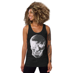 Inverted Skull Unisex Tank Top by Robert Bowen