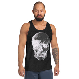 Inverted Skull Unisex Tank Top by Robert Bowen