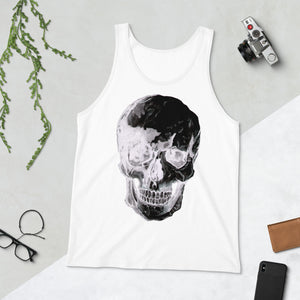 Inverted Skull Unisex Tank Top by Robert Bowen