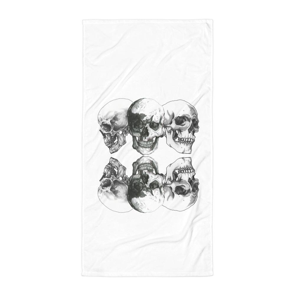 Perspective Skulls Towel Illustrated by Robert Bowen - Robert Bowen Tees