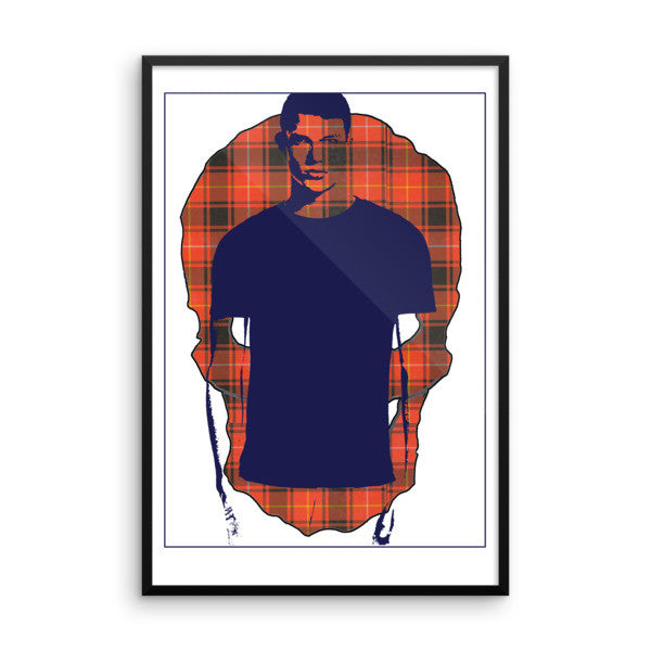Tartan Man Framed Poster - Robert Bowen Tees