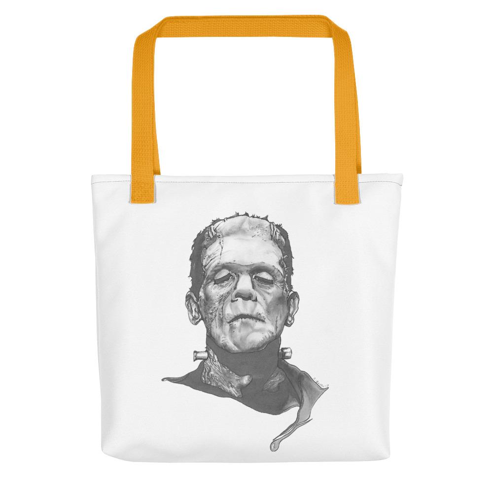 Frankenstein Tote Bag Illustrated by Robert Bowen - Robert Bowen Tees