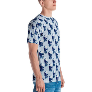 Polka Blue Skulls by Robert Bowen Men's T-shirt - Robert Bowen Tees