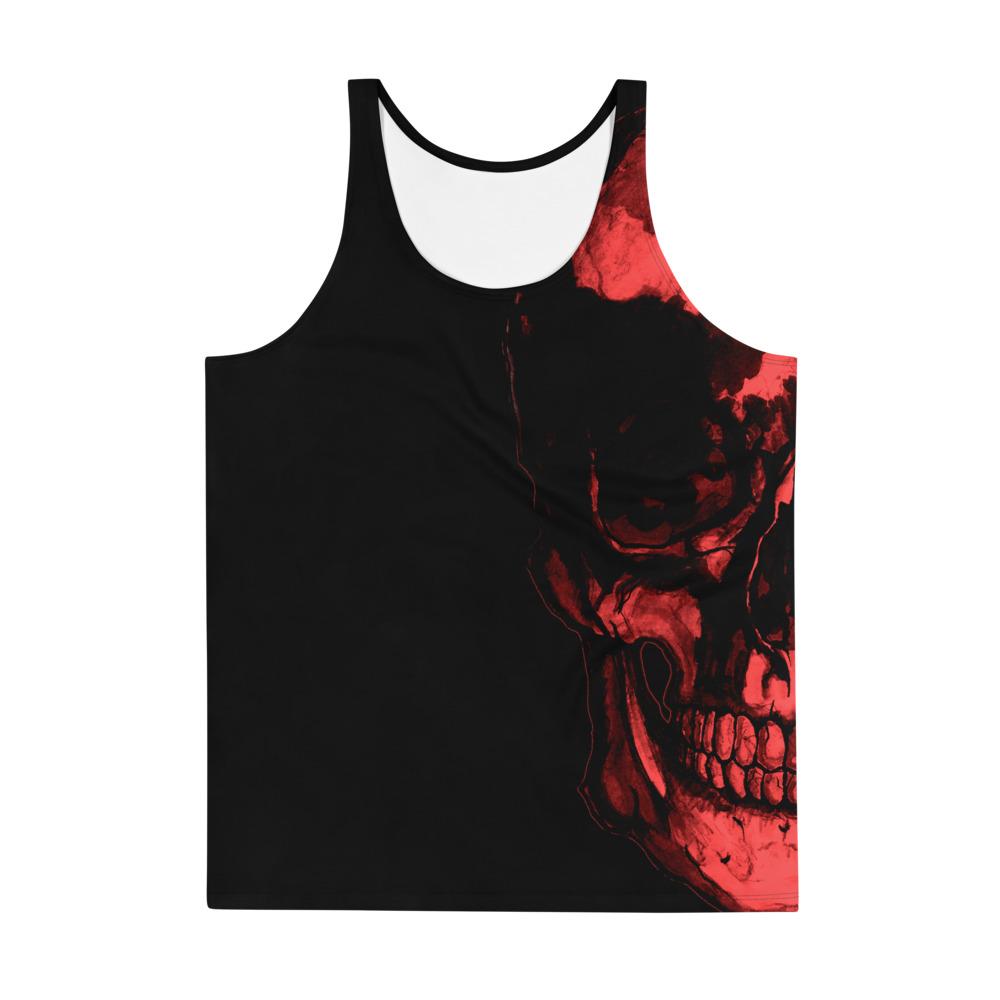Skull Side Unisex Tank Top By Robert Bowen