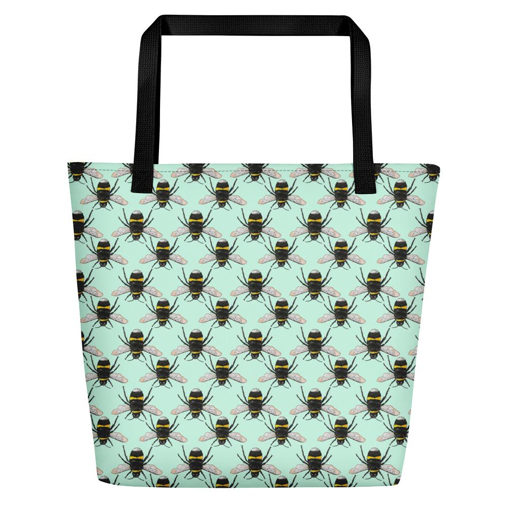 Bees Beach Bag Textiles by Robert Bowen - Robert Bowen Tees