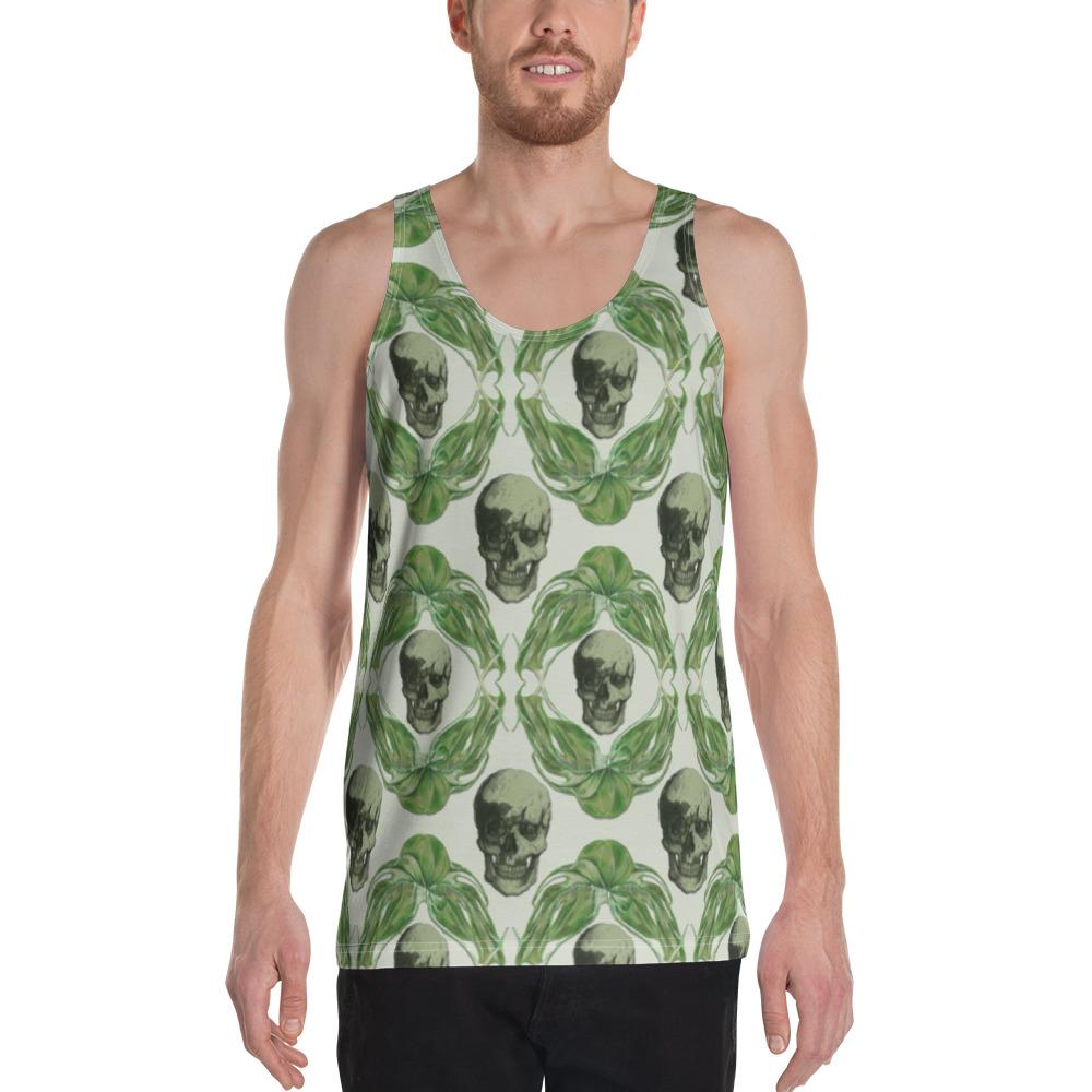 Skulls & Leaves by Robert Bowen All-Over Print Men's Tank Top - Robert Bowen Tees