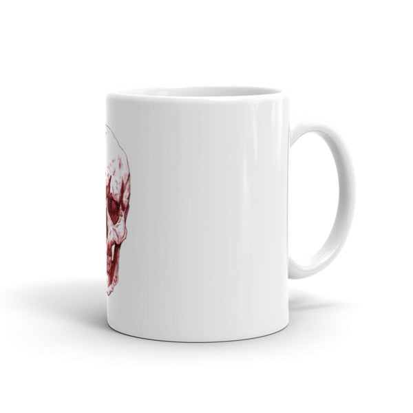 Skull Red Ink by Robert Bowen Mug - Robert Bowen Tees