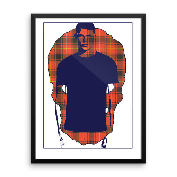 Tartan Man Framed Poster - Robert Bowen Tees