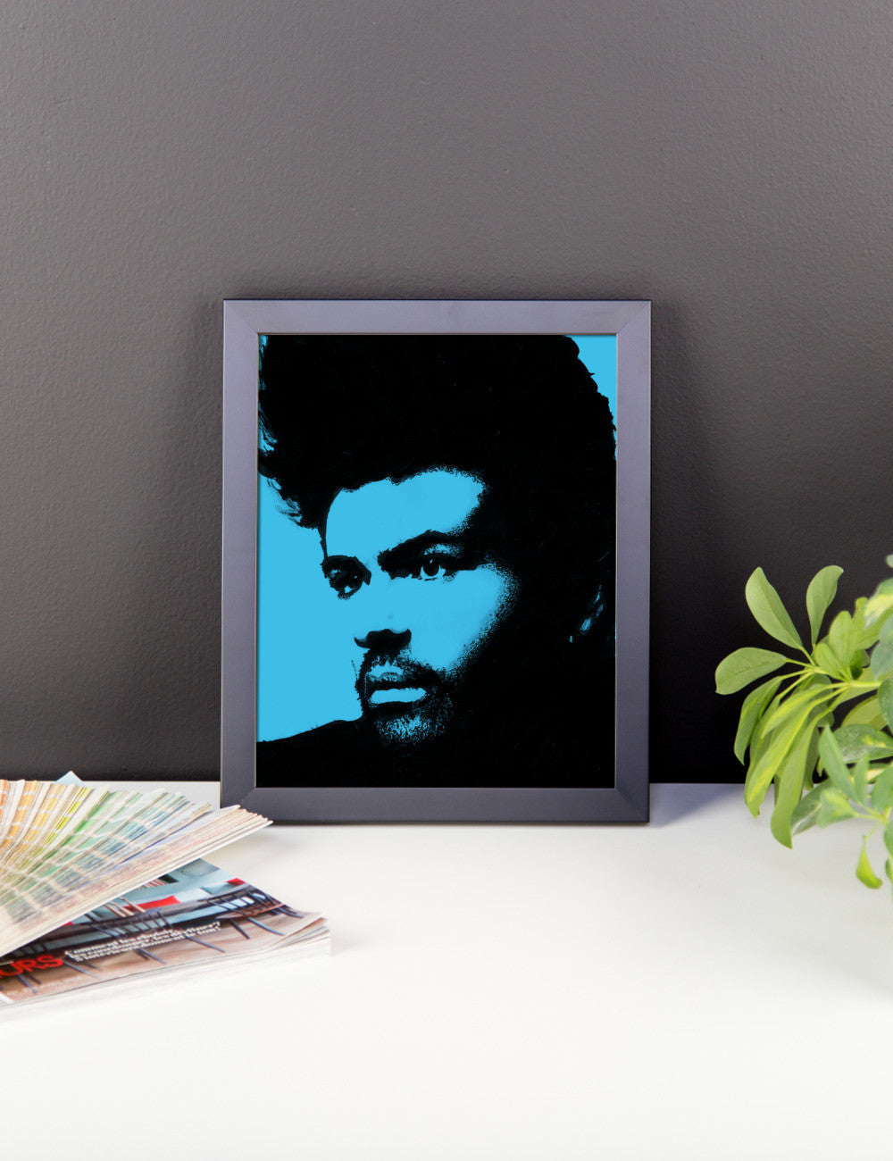 GM Blue Framed Poster by Robert Bowen - Robert Bowen Tees