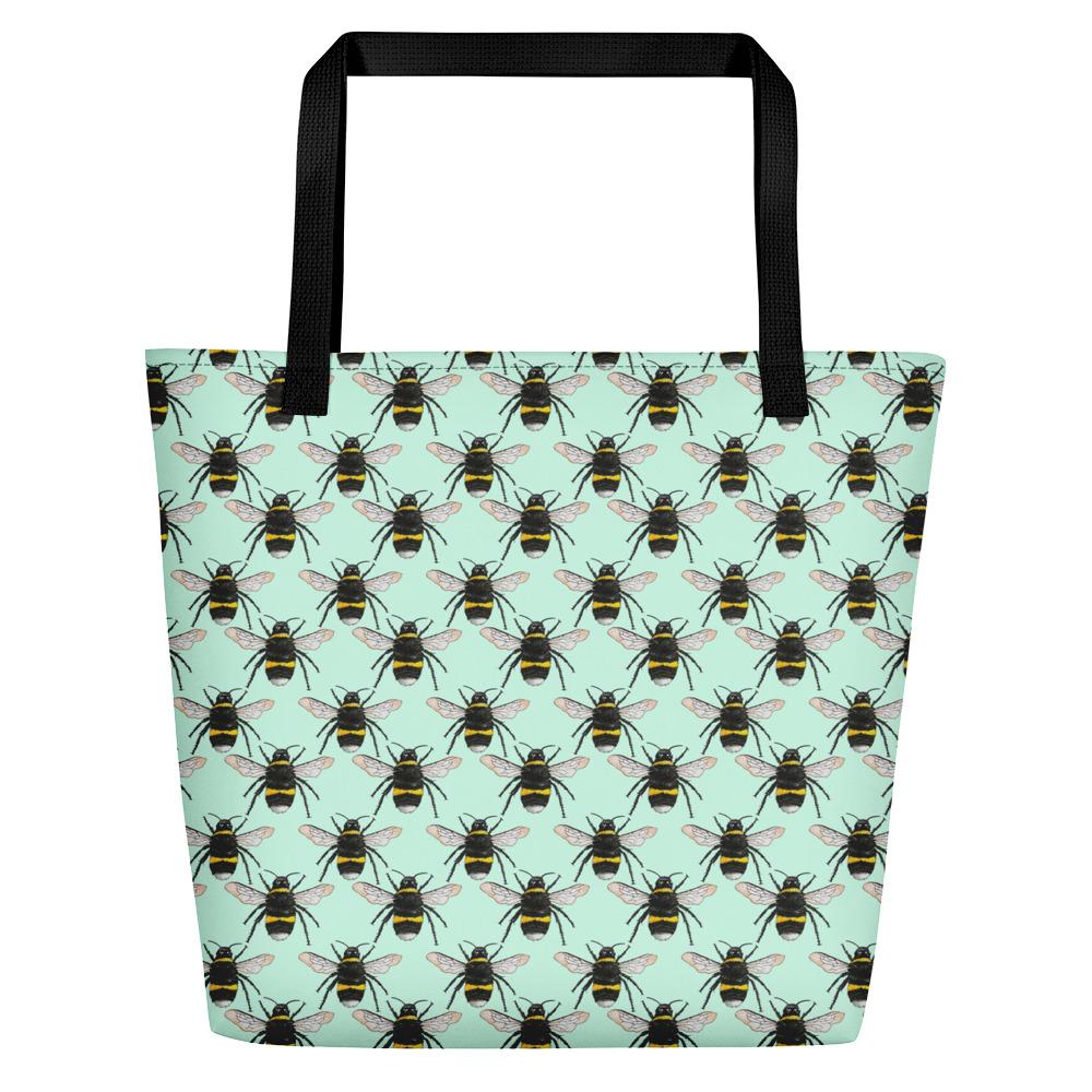 Bees Beach Bag Textiles by Robert Bowen - Robert Bowen Tees