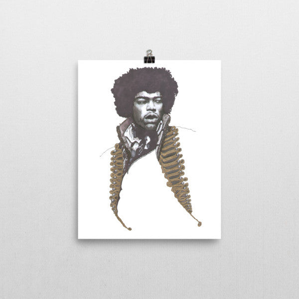 Jimi Hendrix Poster - Robert Bowen Tees