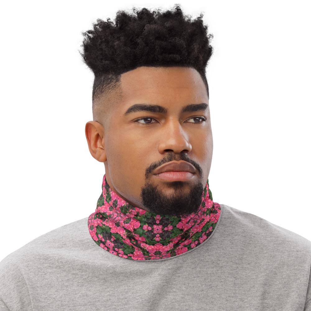 Neck Gaiter Pink Roses Designed by Robert Bowen