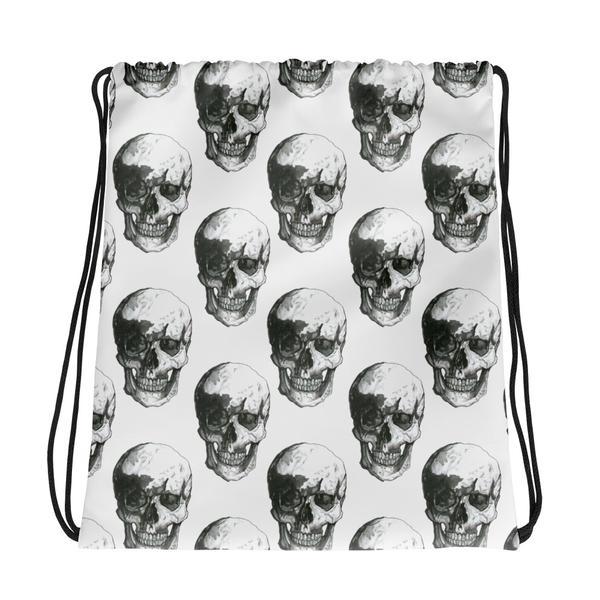 Skulls Drawstring Bag by Robert Bowen - Robert Bowen Tees