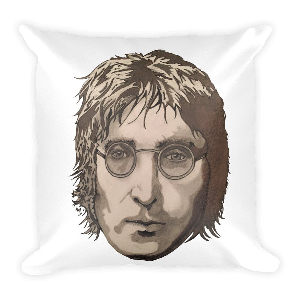 JL Vintage Treatment Square Cushion Illustrated by Robert Bowen - Robert Bowen Tees