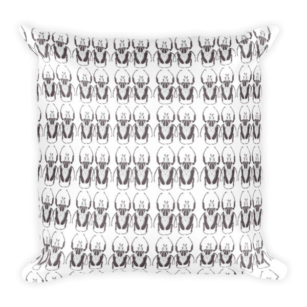 Black & White Beetles Standing Cushion - Robert Bowen Tees