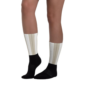 Windrush Tan & Off White Black foot socks by Robert Bowen - Robert Bowen Tees