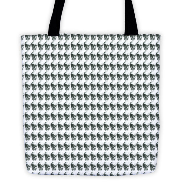 Skulls Repeat Patterns Tote Bag by Robert Bowen - Robert Bowen Tees