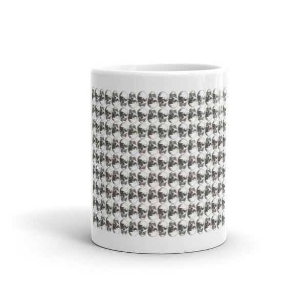 Polka Skulls White & BlackLandscape by Robert Bowen Mug - Robert Bowen Tees