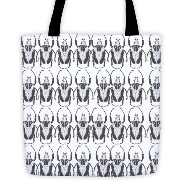 Black & White Beetles by Robert Bowen Tote Bag - Robert Bowen Tees