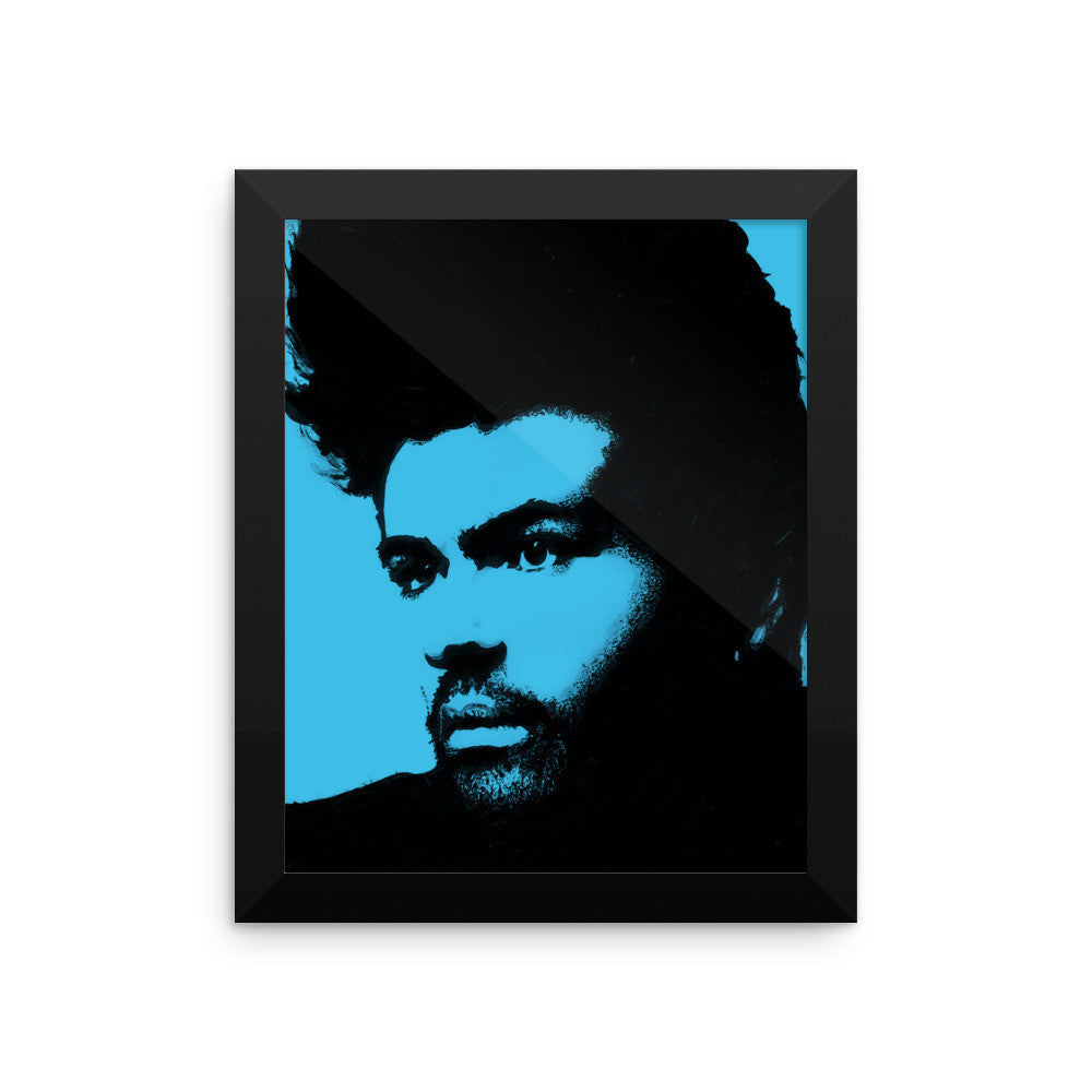 GM Blue Framed Poster by Robert Bowen - Robert Bowen Tees