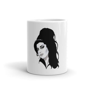 Amy Winehouse Black Ink by Robert Bowen Mug - Robert Bowen Tees