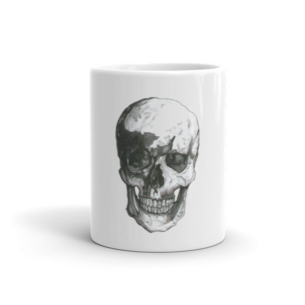 Skull Black Ink by Robert Bowen Mug - Robert Bowen Tees
