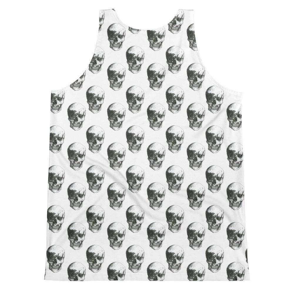 Polka Skulls by Robert Bowen Unisex Tank Top - Robert Bowen Tees