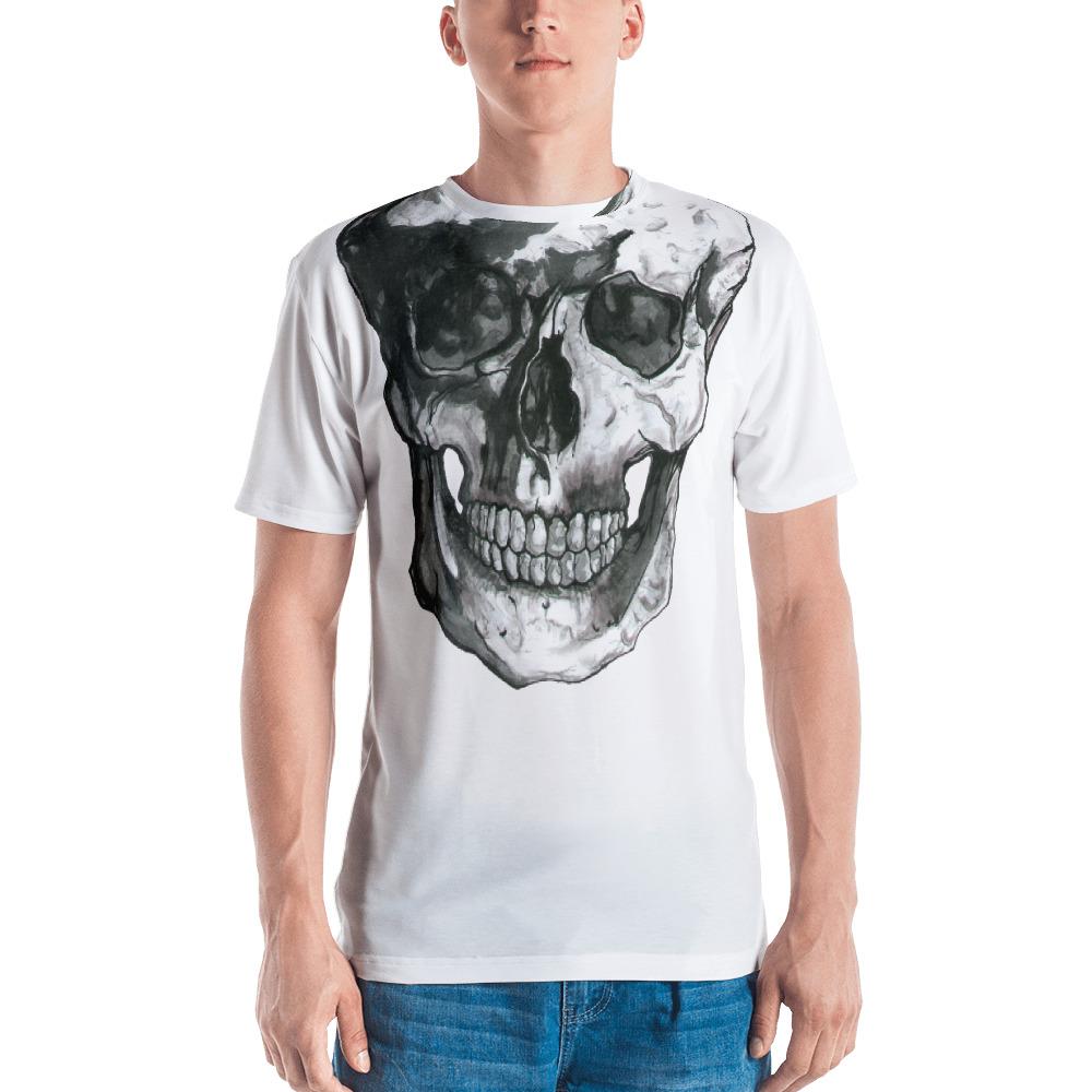 Skull Neck Men's T-shirt by Robert Bowen in White - Robert Bowen Tees