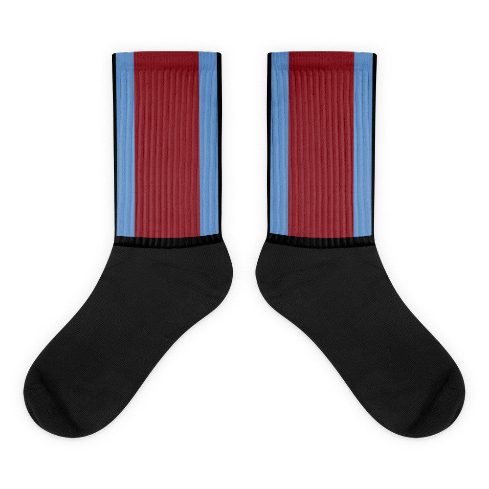 Windrush Retro Black foot socks by Robert Bowen - Robert Bowen Tees