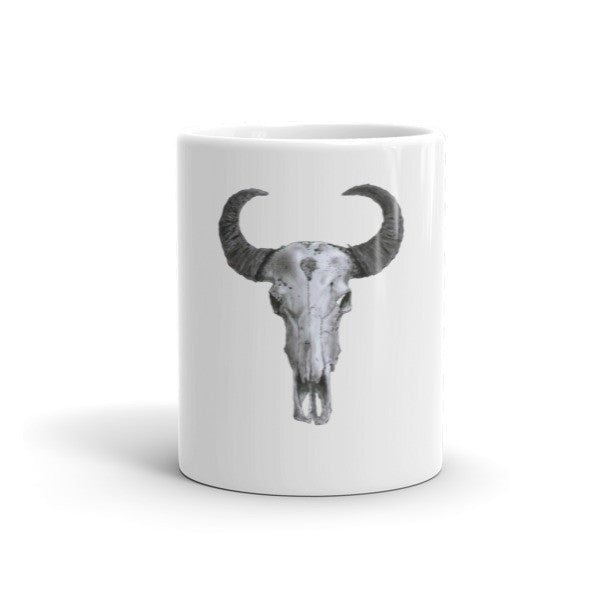 Ram Skull Black Ink by Robert Bowen Mug - Robert Bowen Tees